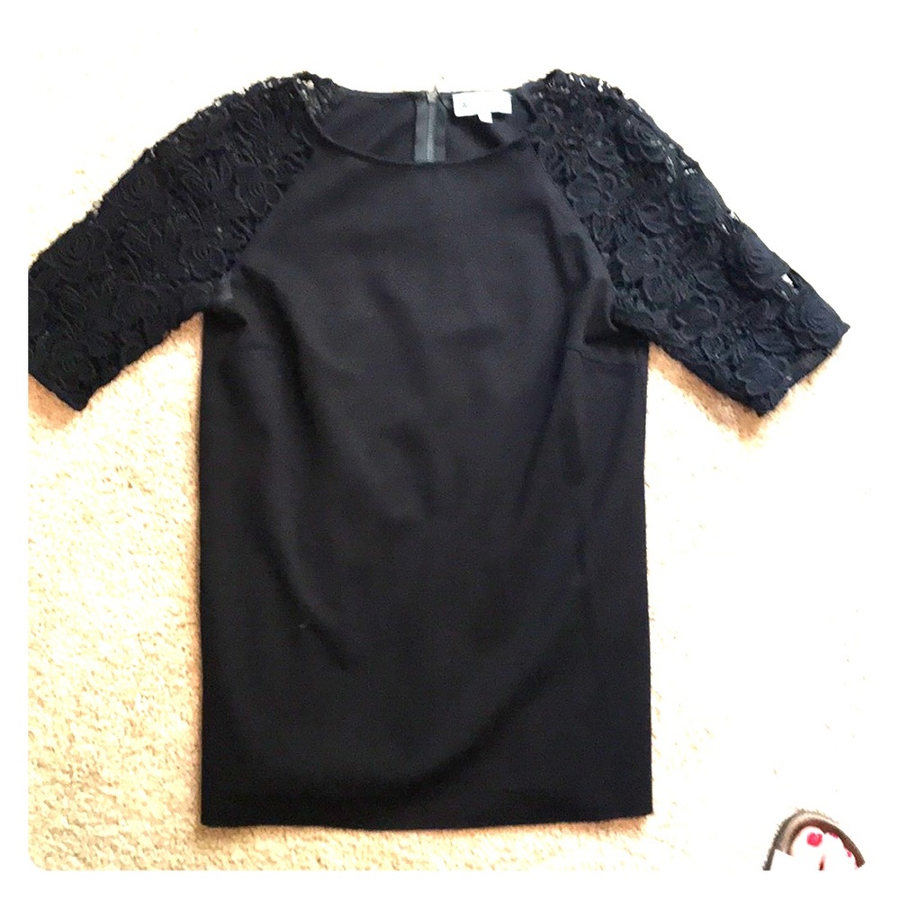 Black blouse with detailed sleeves